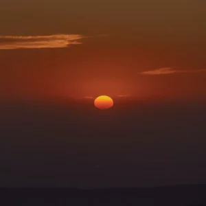 Coucher de soleil sur la plaine de Marrakech